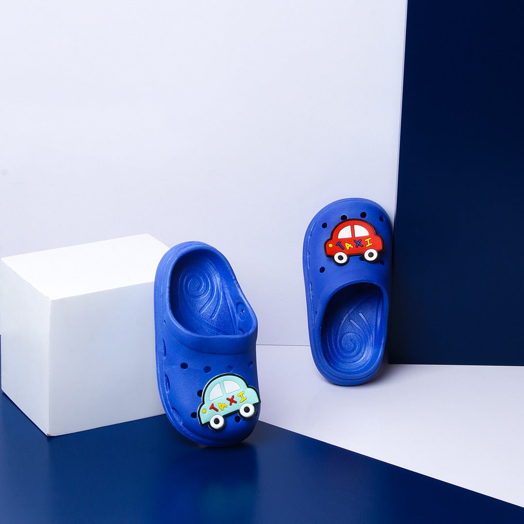 Taxi Run Kids Slippers (Blue) - waseeh.com