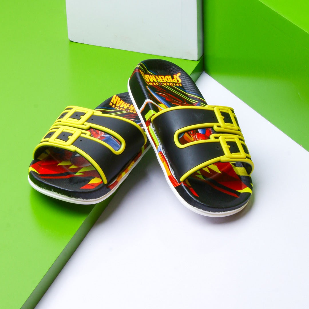 Spiderman Straps Kids slippers (Black) - waseeh.com