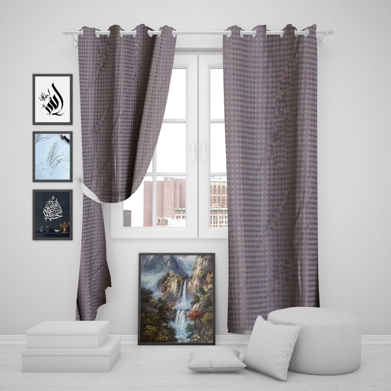 Ochre Eyelet Curtains - waseeh.com