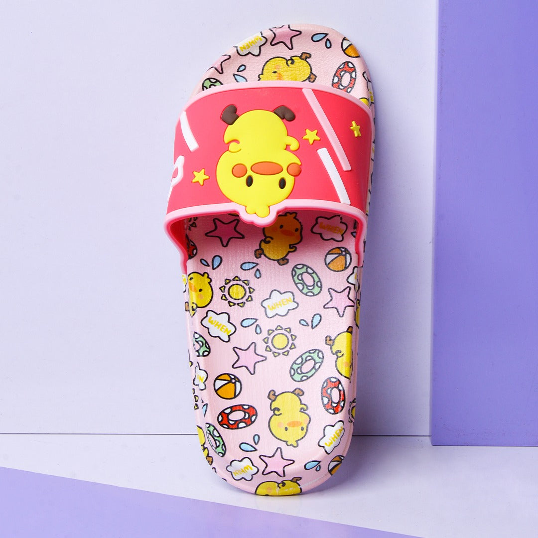 Happy Chicken Kids Slippers (Pink) - waseeh.com