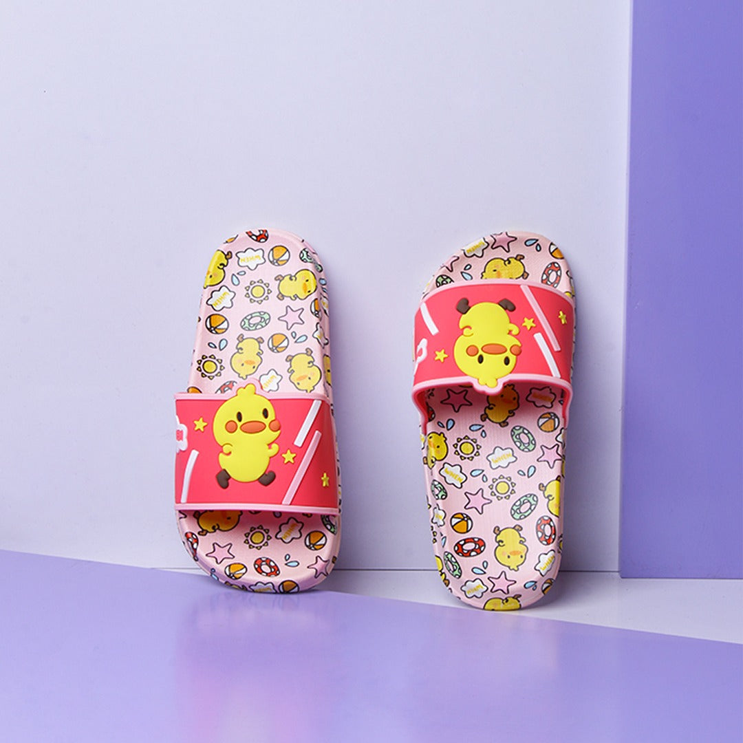 Happy Chicken Kids Slippers (Pink) - waseeh.com