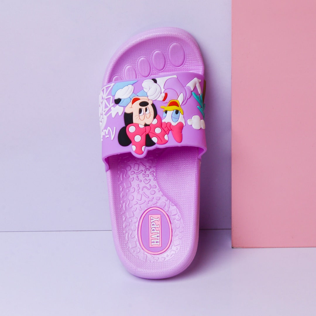 Mickey & Chik Kids Slippers (Purple) - waseeh.com