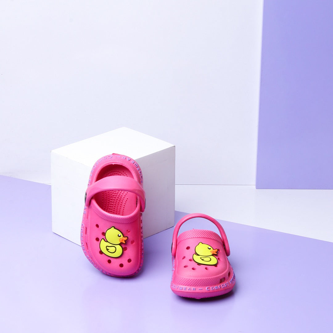 Kids Ducky Slippers (Dark Pink) - waseeh.com