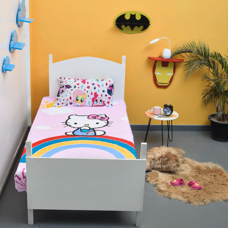 Kitty "Rainbow Cat" Bedsheet - waseeh.com