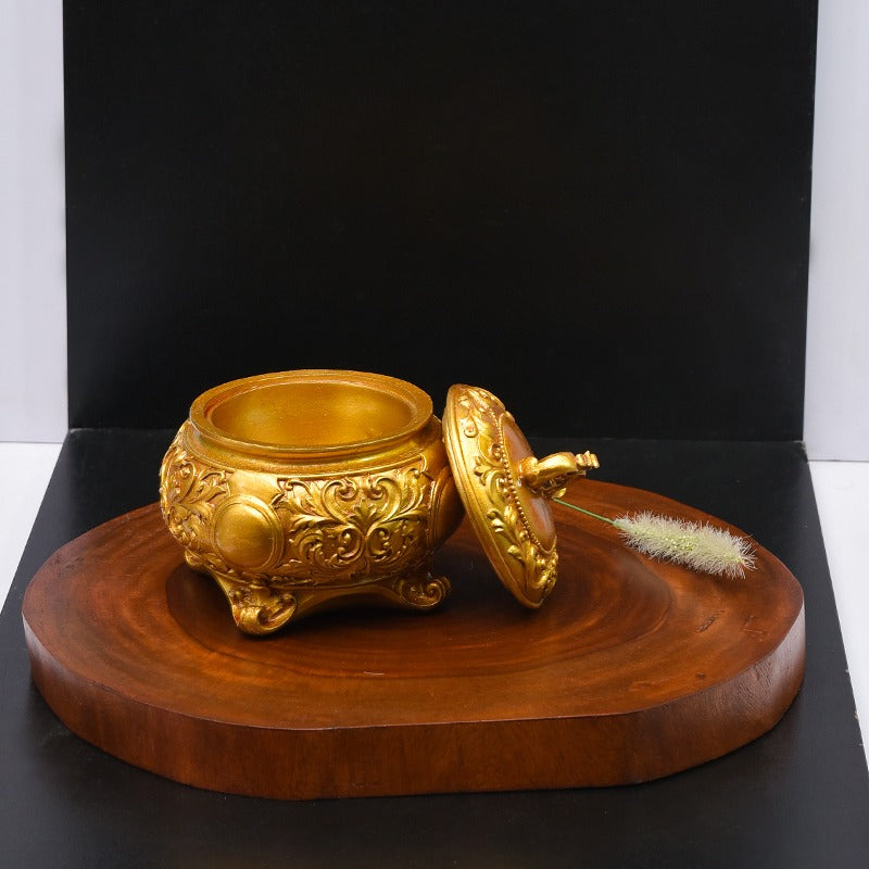 Antique Golden Storage Box - waseeh.com