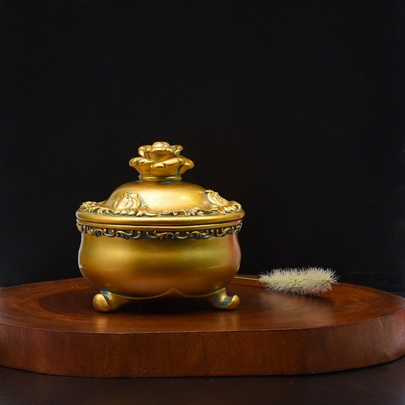 Antique Golden Storage Box - waseeh.com