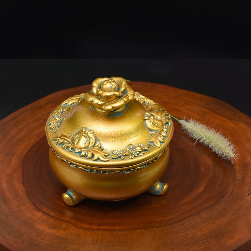 Antique Golden Storage Box - waseeh.com