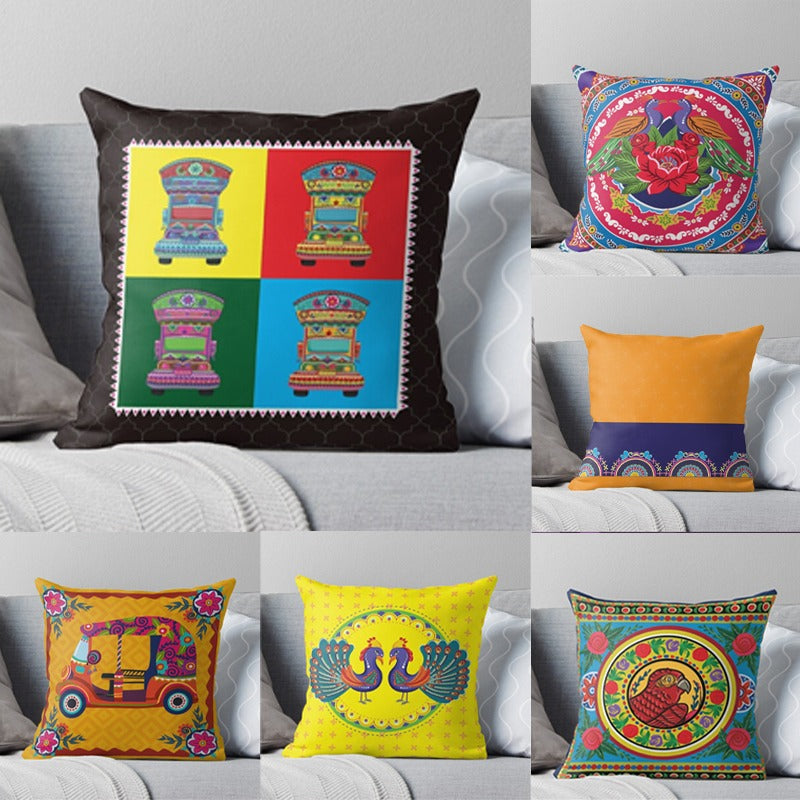 Truck Art Cushion Covers (Pack of 6) - waseeh.com