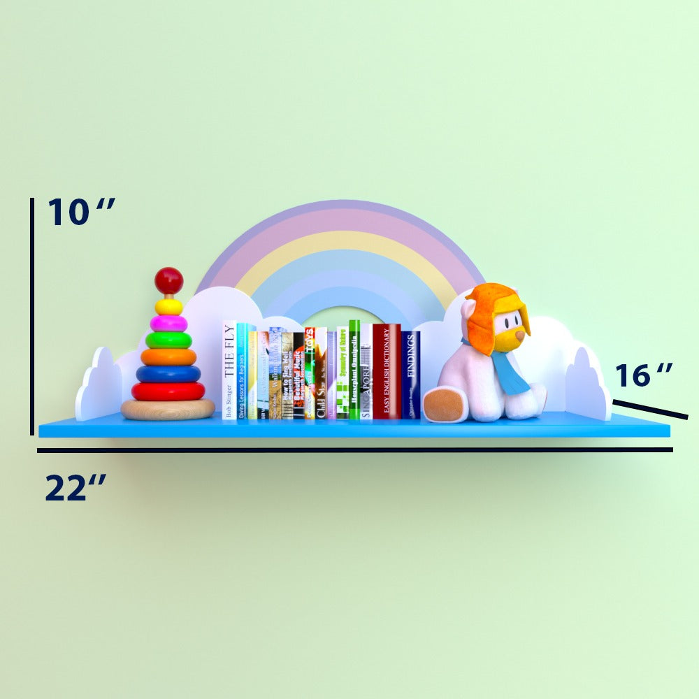 Rainbow Land Kids Bedroom Floating Shelve Decor - waseeh.com