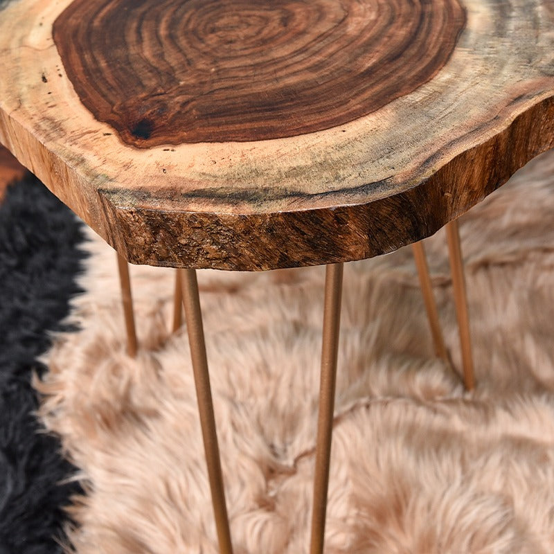 Billet Wooden Log Hairpin Table (Epoxy Build) - waseeh.com