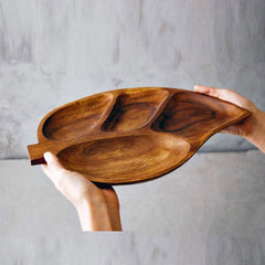 Acacia Autumn Solid Wood Guest Snack Kitchen Serving Tray - waseeh.com