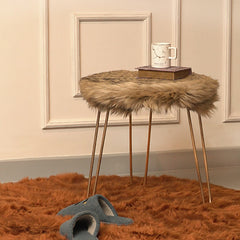 Modern Faux Fur Foot Rest Stool - waseeh.com