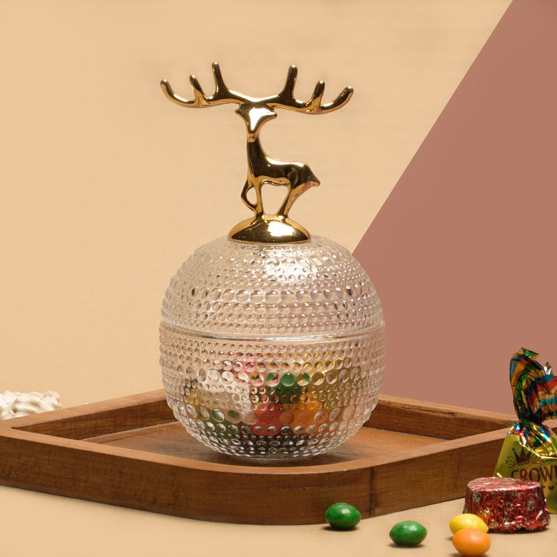 Golden Stag Candy Jar - waseeh.com