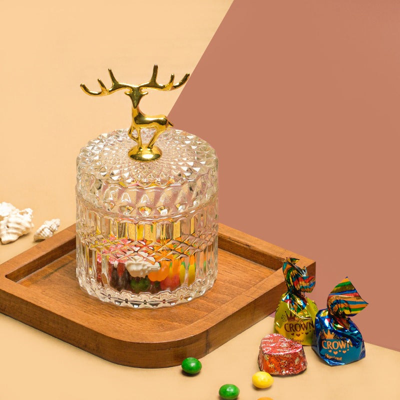 Golden Stag Candy Jar - waseeh.com