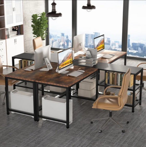 Marsida Living Room Office Wide Organizer Work Station Desk - waseeh.com