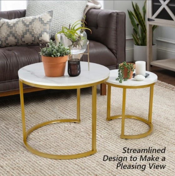 Briajah Living Dining Room Nesting Coffee Side Table (Set of 2) - waseeh.com