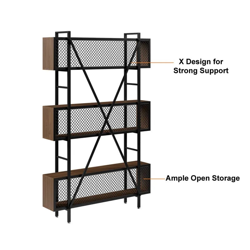 Mesh Etagere Lounge Living Room Bookcase Organizer Storage Rack - waseeh.com