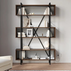 Mesh Etagere Lounge Living Room Bookcase Organizer Storage Rack - waseeh.com