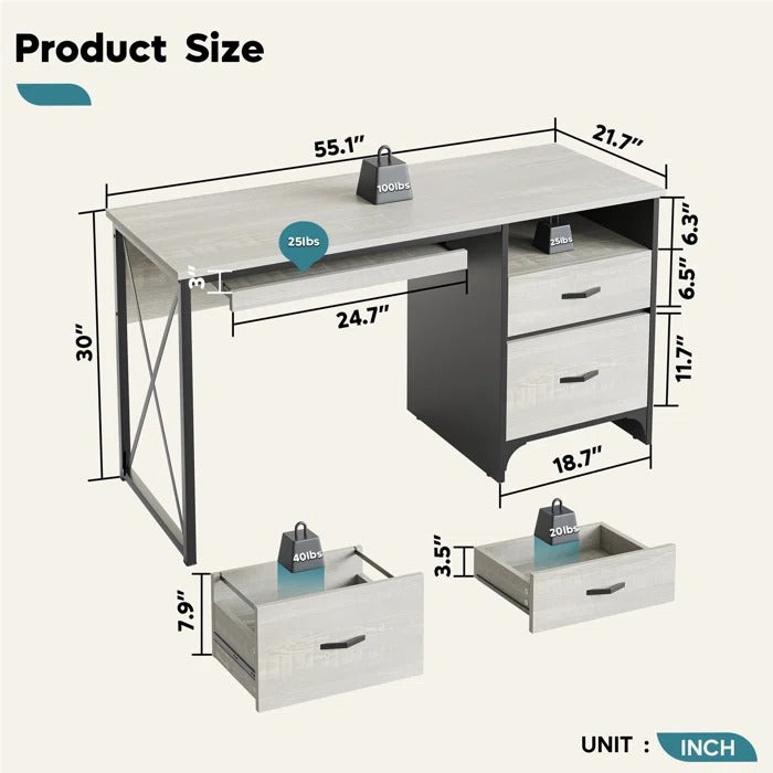 Labelle Living Room Office Work Station Organizer Drawer Desk Table - waseeh.com