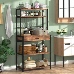 Coffer Microwave Kitchen Storage Organizer Bakers Rack - waseeh.com