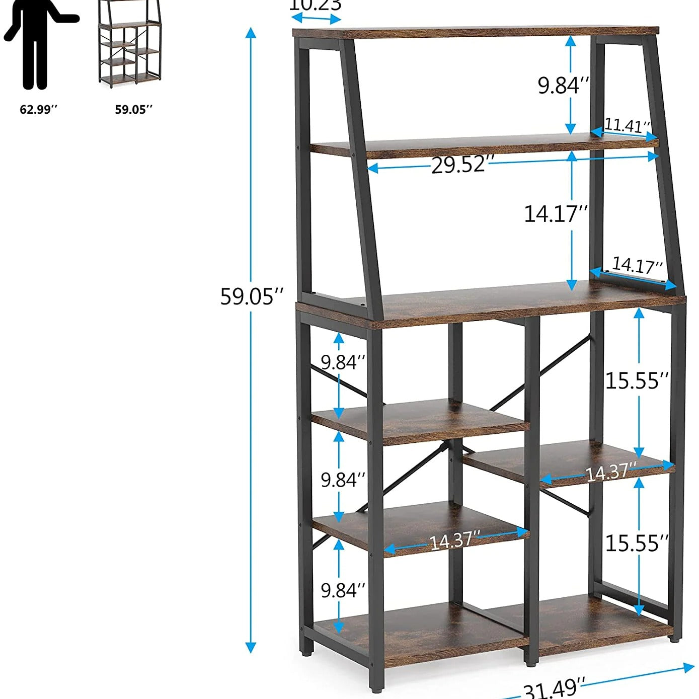 Zilla Tine Kitchen Spices Oven Organizer Storage Bakers Rack - waseeh.com