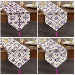 Fancy Flower Dining Lounge Drawing Room Table Decor Runner - waseeh.com