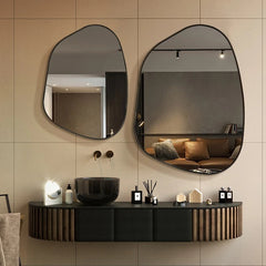 Banheiro Irregular Wall Mounted Hanging Bath Bedroom Hallway Mirror Decor - waseeh.com