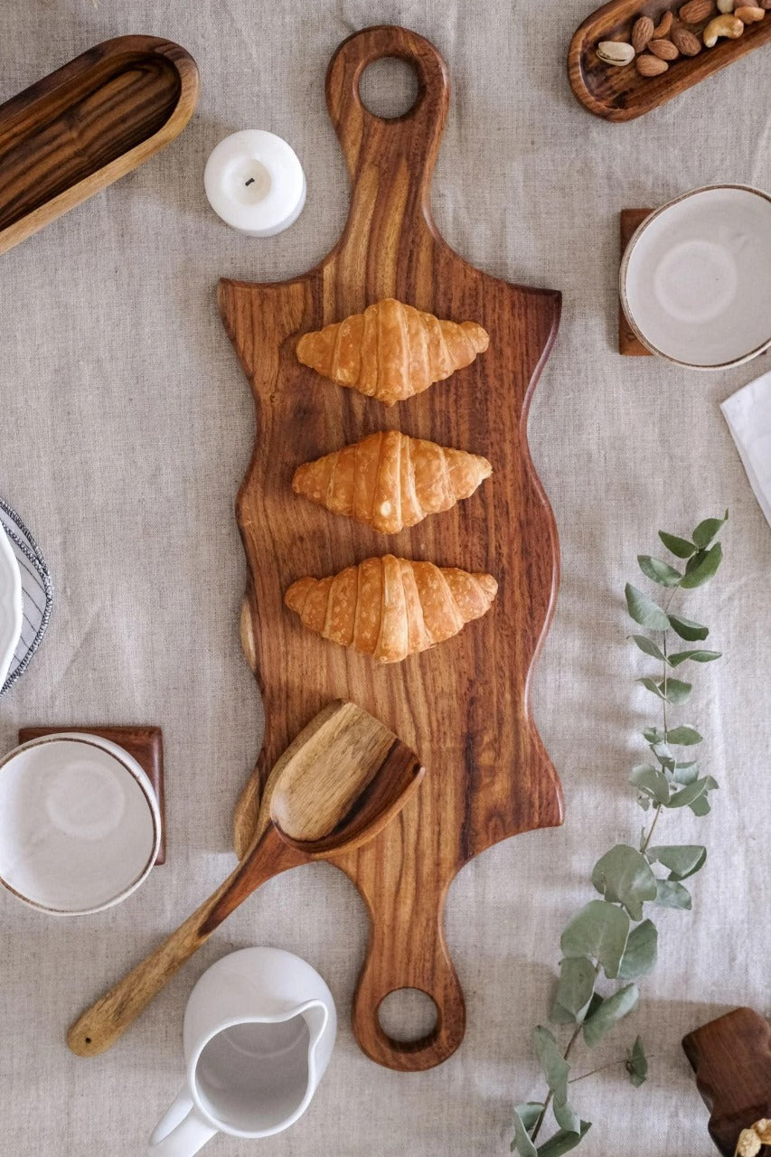 Double Swirled Wooden Platter