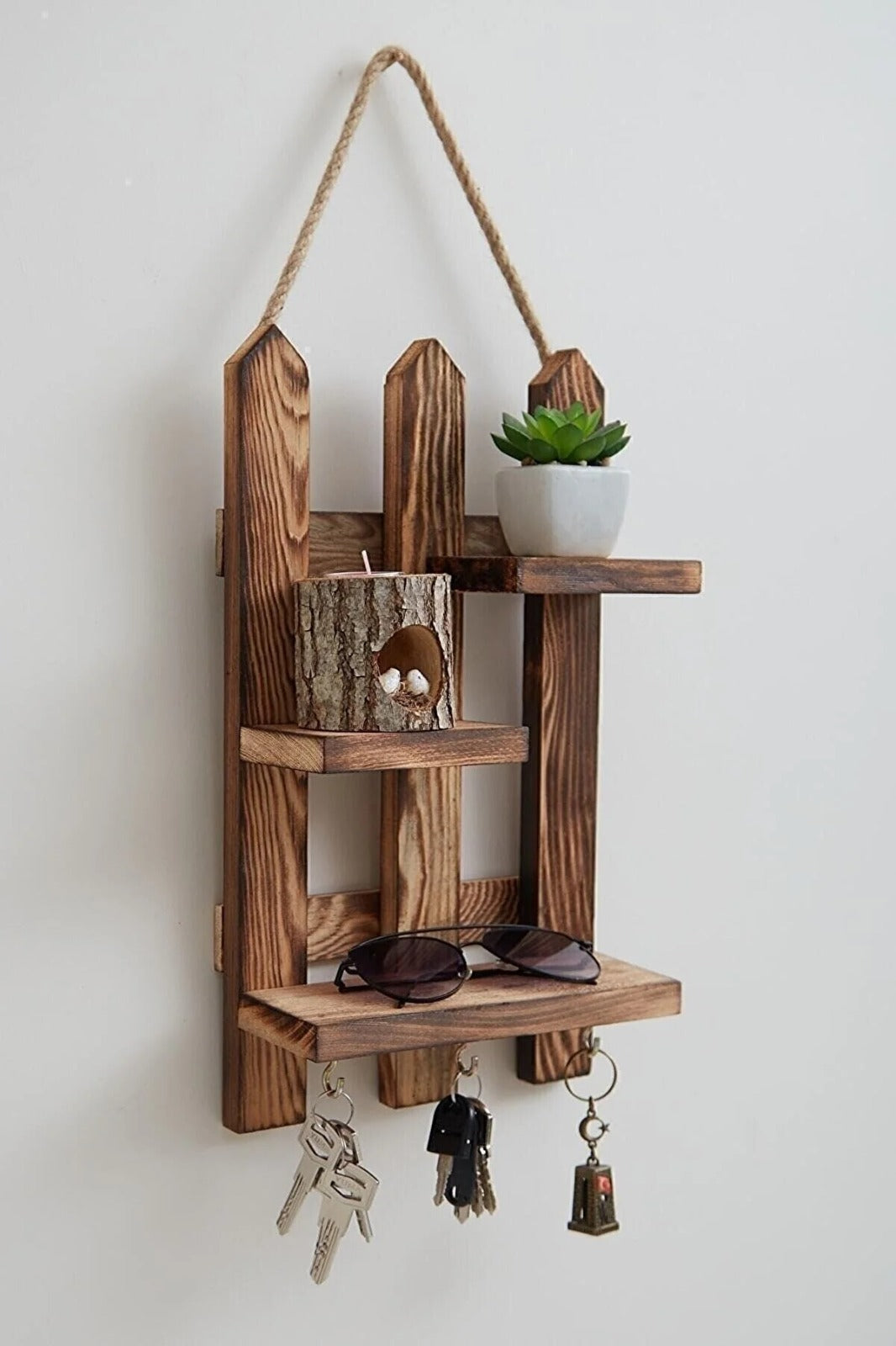 Multiuse Keychain Wall Rack Shelf