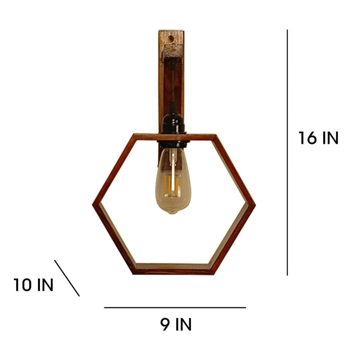 Hexoz Wooden Wall Light Wall Hanging Lamp