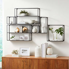 Booker Climbing Lounge Drawing Room Metal Floating Organizer Shelve Decor - waseeh.com