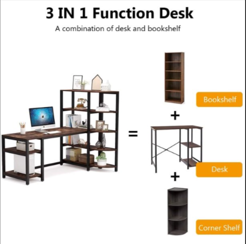 Space Savin Modern Computer Work Station Desk Organizer Table - waseeh.com