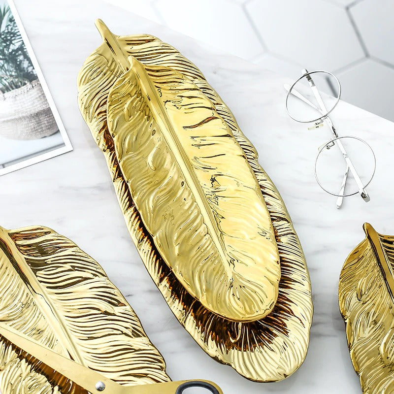 Nordic jewellery Feather Plate - waseeh.com