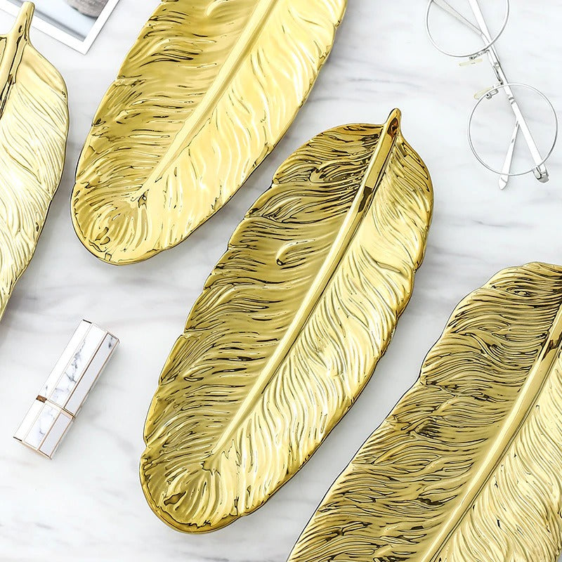 Nordic jewellery Feather Plate - waseeh.com