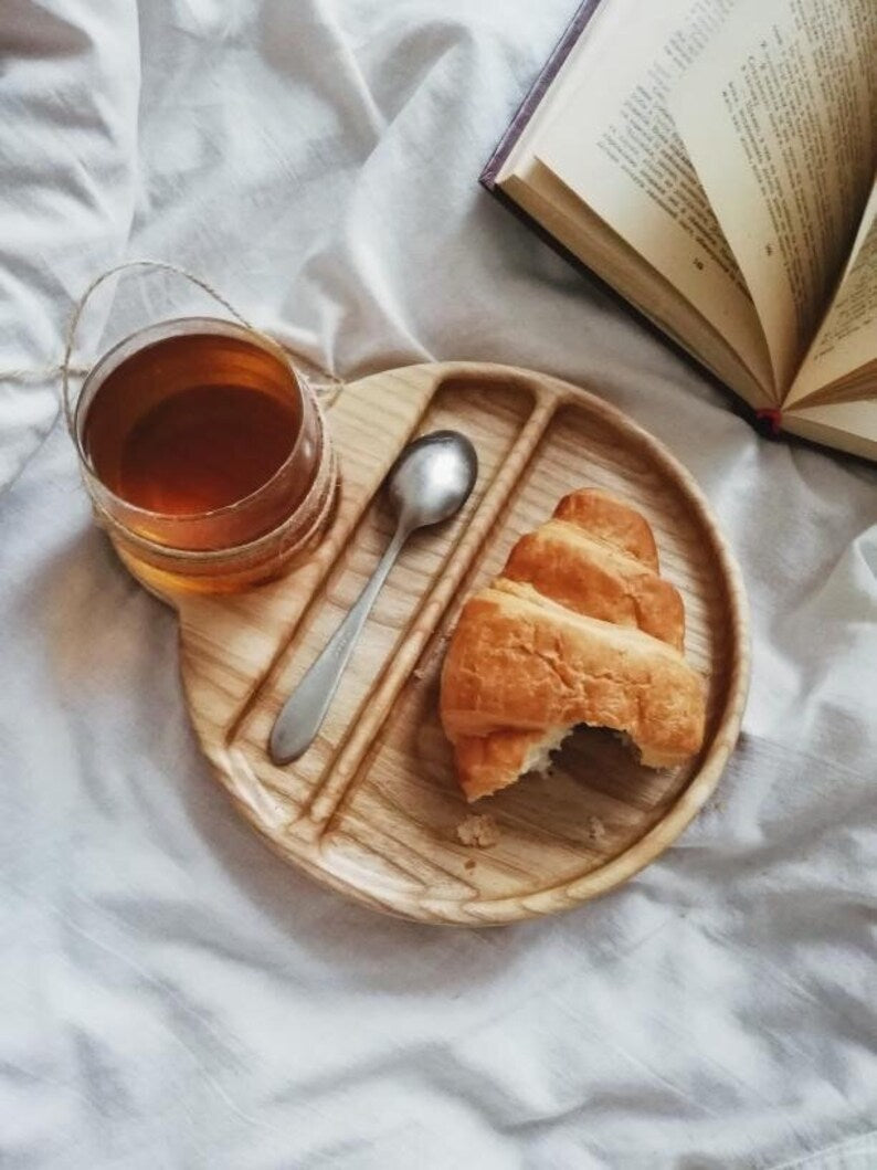 Cup and Spoon Wooden Food Tray - waseeh.com