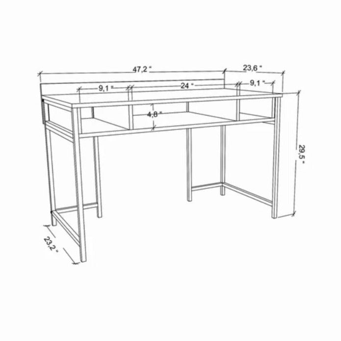 Contemporary Workstation Computer Writing Desk Table - waseeh.com