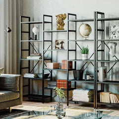 Multiuse Crosser Bookcase Storage Organizer Rack - waseeh.com